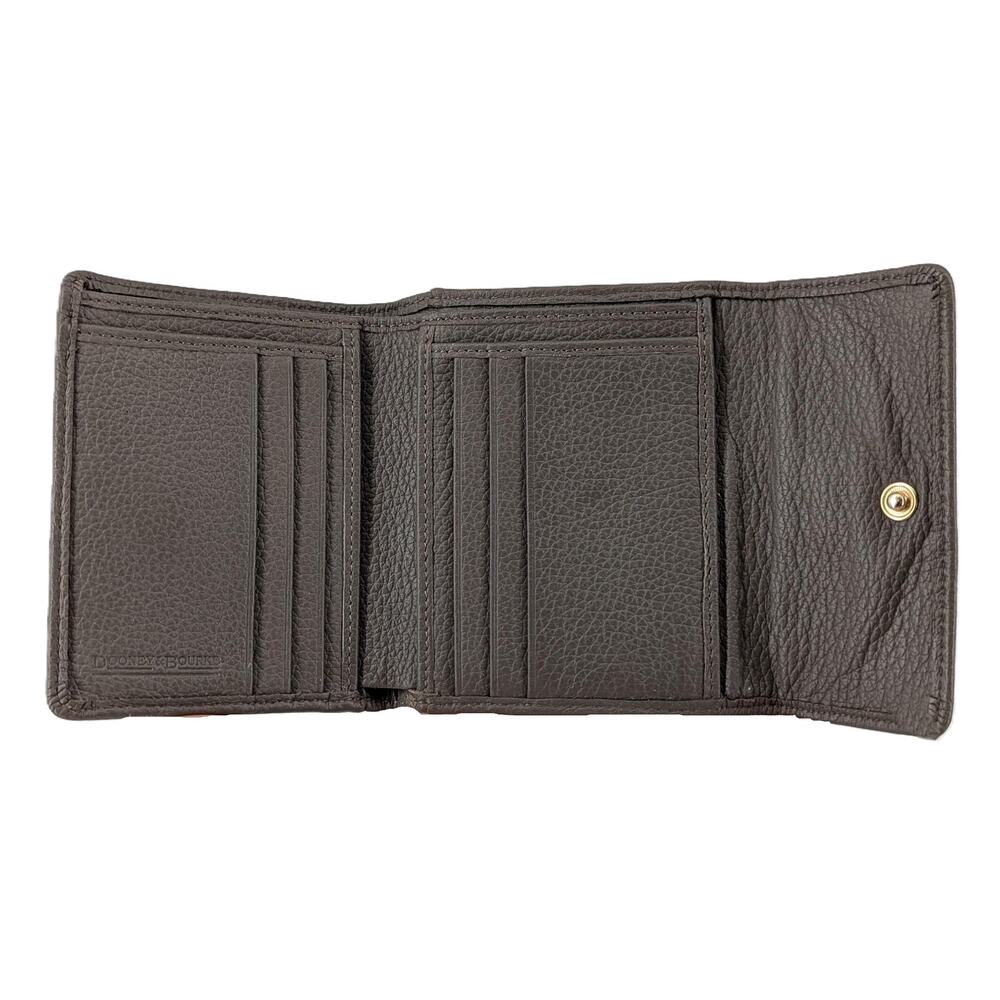 Dooney & Bourke Pebble Grain Leather Flap Trifold Wallet - Picture 3 of 5